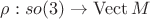$\rho:so(3)\to\operatorname{Vect}M$