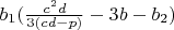 $b_1(\frac{c^2d}{3(cd-p)}-3b-b_2)$