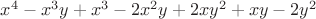 $x^4-x^3y+x^3-2x^2y+2xy^2+xy-2y^2$