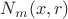 $N_m(x,r) $