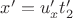 $x'=u'_{x}t'_{2}$
