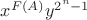 $x^{F(A)}y^{2^n-1}$