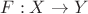 ${\displaystyle F:X\to Y}$