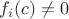 $f_{i}(c) \ne 0$ $f_{i}(c) \ne 0$