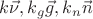 $k\vec{\nu}, k_g\vec{g}, k_n\vec{n}$