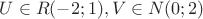 $U \in R (-2;1), V \in N(0;2)$ $U \in R (-2;1), V \in N(0;2)$