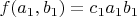 $f(a_1, b_1) = c_1a_1b_1$
