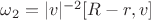 $\omega_2=|v|^{-2}[R-r, v]$