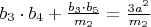$b_3 \cdot b_4+\frac{b_3\cdot b_5}{m_2}=\frac{3a^2}{m_2}$
