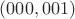 $(000,001)$