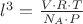 $l^3=\frac{V \cdot R \cdot T}{N_A \cdot P}$
