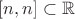 $[n,n]\subset \mathbb{R}$