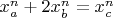 $x_a^n+2x_b^n=x_c^n$