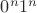 $0^n1^n$