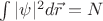 $\int |\psi|^2d\vec r = N$