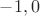 $-1,0$