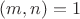 $(m, n) = 1$