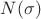 $N(\sigma)}$