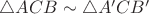 $\triangle ACB\sim\triangle A'CB'$