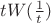 $tW(\frac{1}{t})$