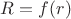 $R=f(r)$