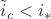 $\tilde i_c<i_*$