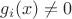 $g_i(x) \neq 0$