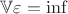 $\mathbb V \varepsilon = \inf$