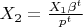 $X_2=\frac{X_1 \beta^t}{p^t}$