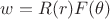 $w = R(r)F(\theta)$