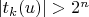 $\lvert t_k(u) \rvert>2^n$