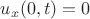 $u_x(0,t) = 0$