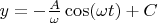 $y = - \frac{A}{\omega} \cos(\omega t) + C$