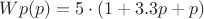 $Wp(p)=5\cdot(1+3.3p+p)$