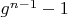 $g^{n-1}-1$