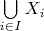 $\bigcup\limits_{i \in I}^{}X_i$