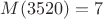 $M(3520)=7$ $M(3520)=7$