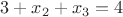 $3+x_2+x_3=4$