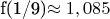 f(1/9)\approx1,085