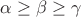 $\alpha \ge \beta \ge \gamma$