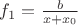 $f_{1}=\frac{b}{x + x_{0}}$