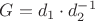 $G=d_1\cdot d_2^{-1}$
