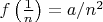 $f\left(\frac 1n\right)=a/n^2$
