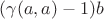 $(\gamma(a,a)-1)b$ $(\gamma(a,a)-1)b$