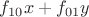 $f_{10} x + f_{01} y$