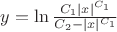 $y=\ln\frac{C_1|x|^{C_1}}{C_2-|x|^{C_1}}$