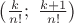 $\left(\frac k{n!};\ \frac {k+1}{n!}\right)$