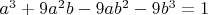 $a^3+9a^2b-9ab^2-9b^3=1$