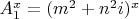 $A_1^x=(m^2+n^2i)^x$