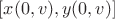 $[x(0,v),y(0,v)]$